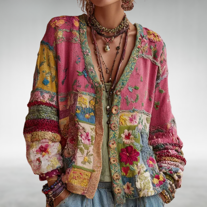 Colette | Gilet Patchwork Bohème