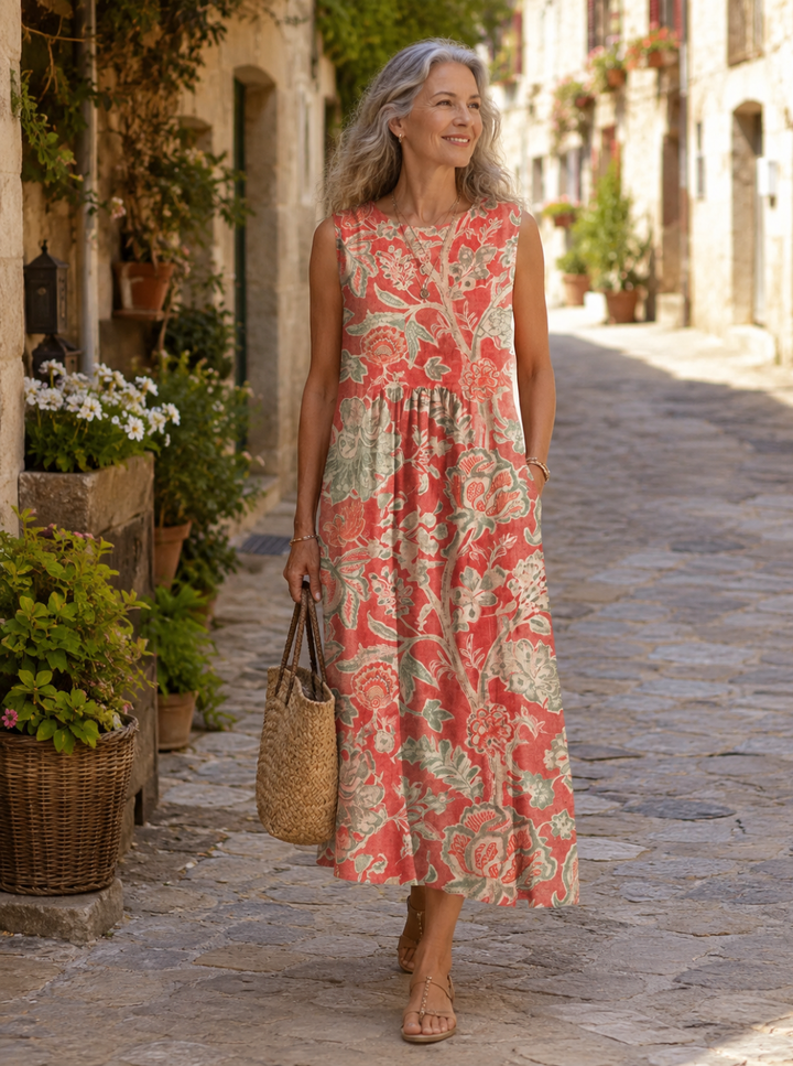 Florence Midi Dress — Elegant All-Day Comfort