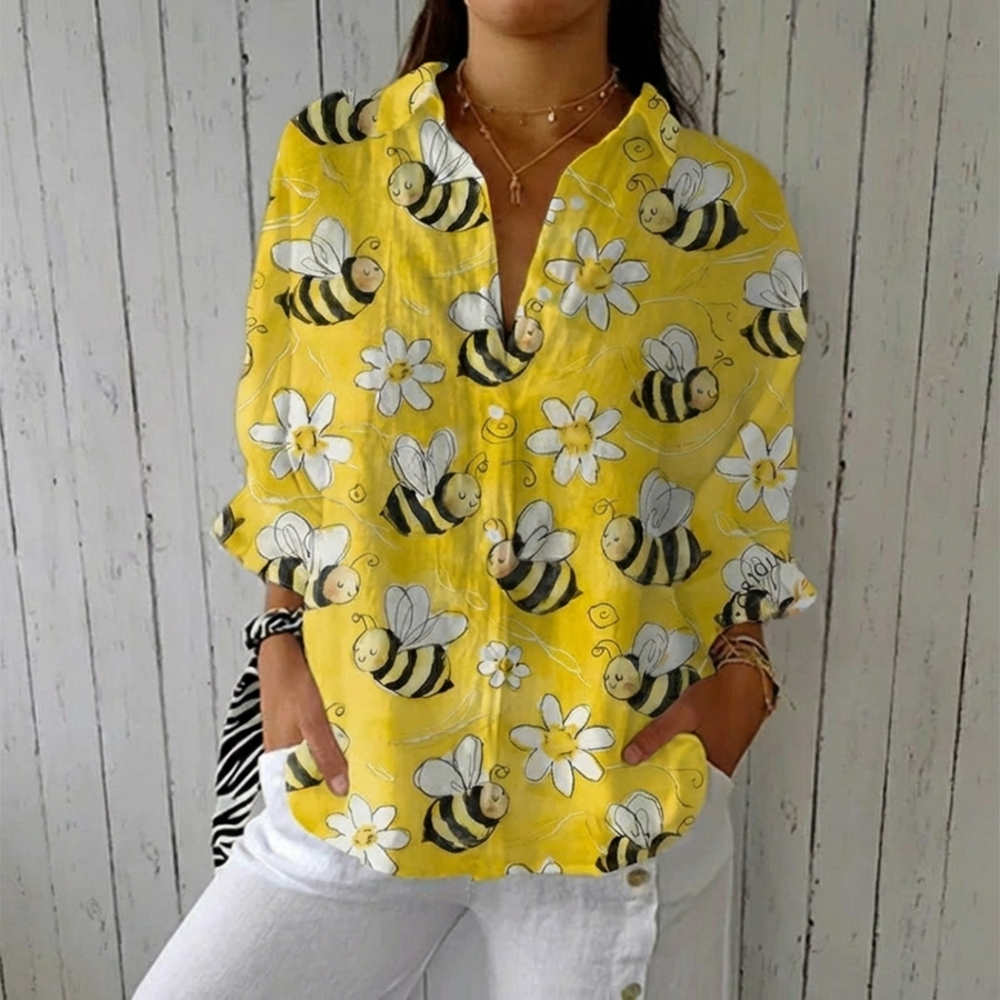 Franka™ | Blouse Abeilles en Fleurs