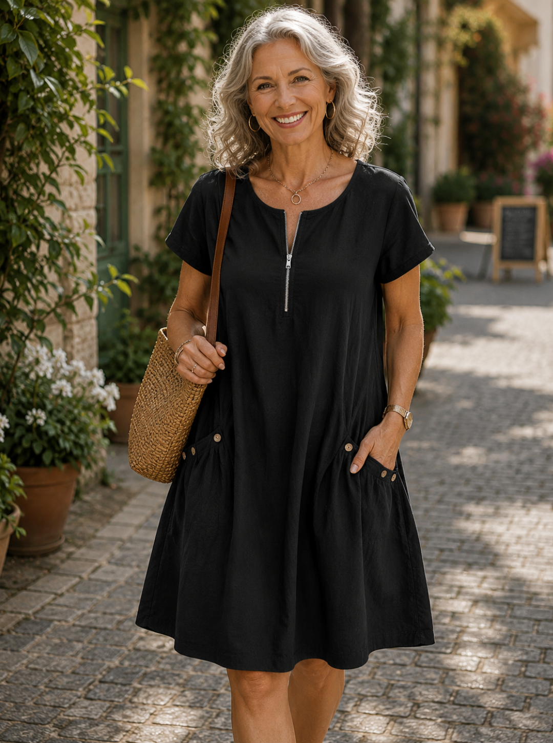 Charlotte | Elegant Comfort Cotton Dress