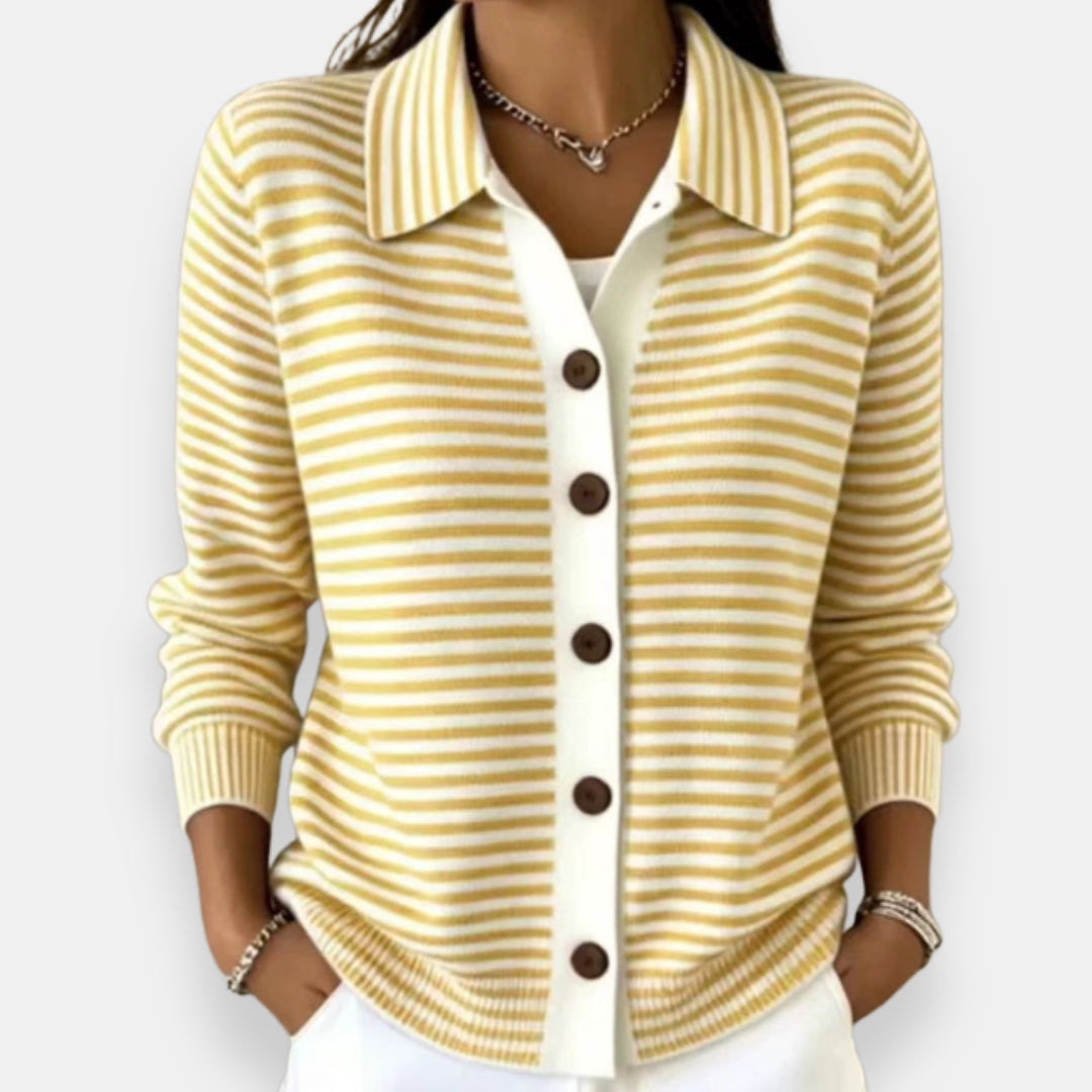 Clotilde | Cardigan d'automne à rayures