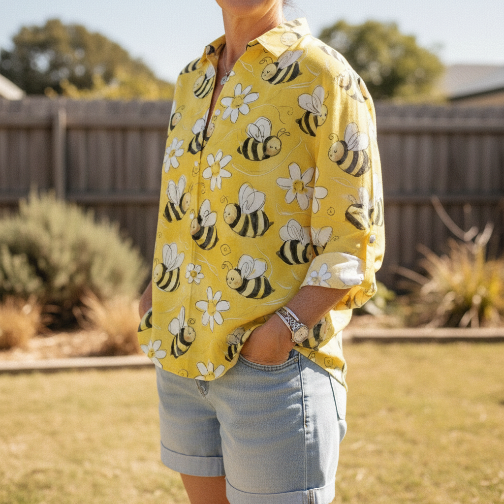 Franka™ | Blouse Abeilles en Fleurs