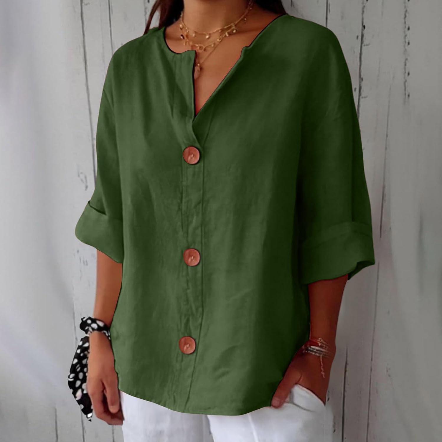 Noora™ Blouse Lin Décontractée
