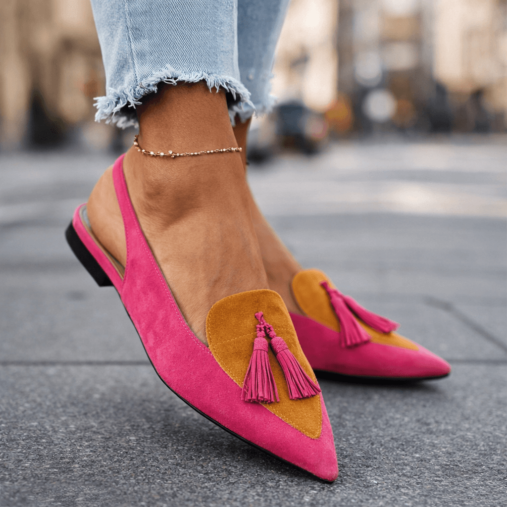 Amelia™ | Tassel Slingback Flats