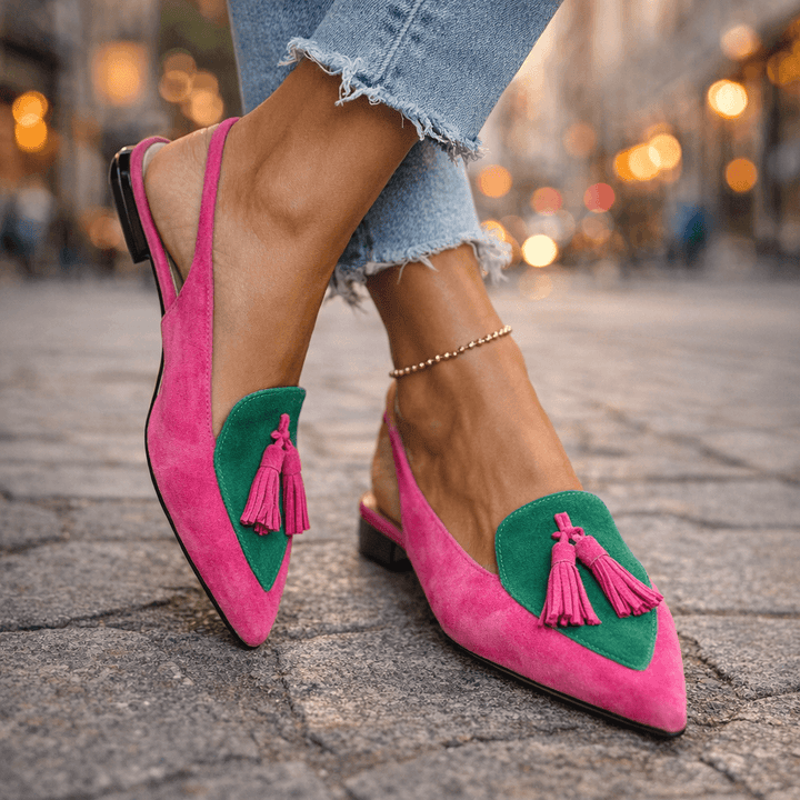 Amelia™ | Tassel Slingback Flats