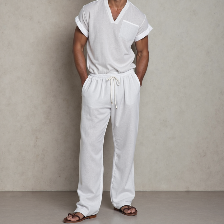 TOMMASO | PANTALONE IN LINO LEGGERO