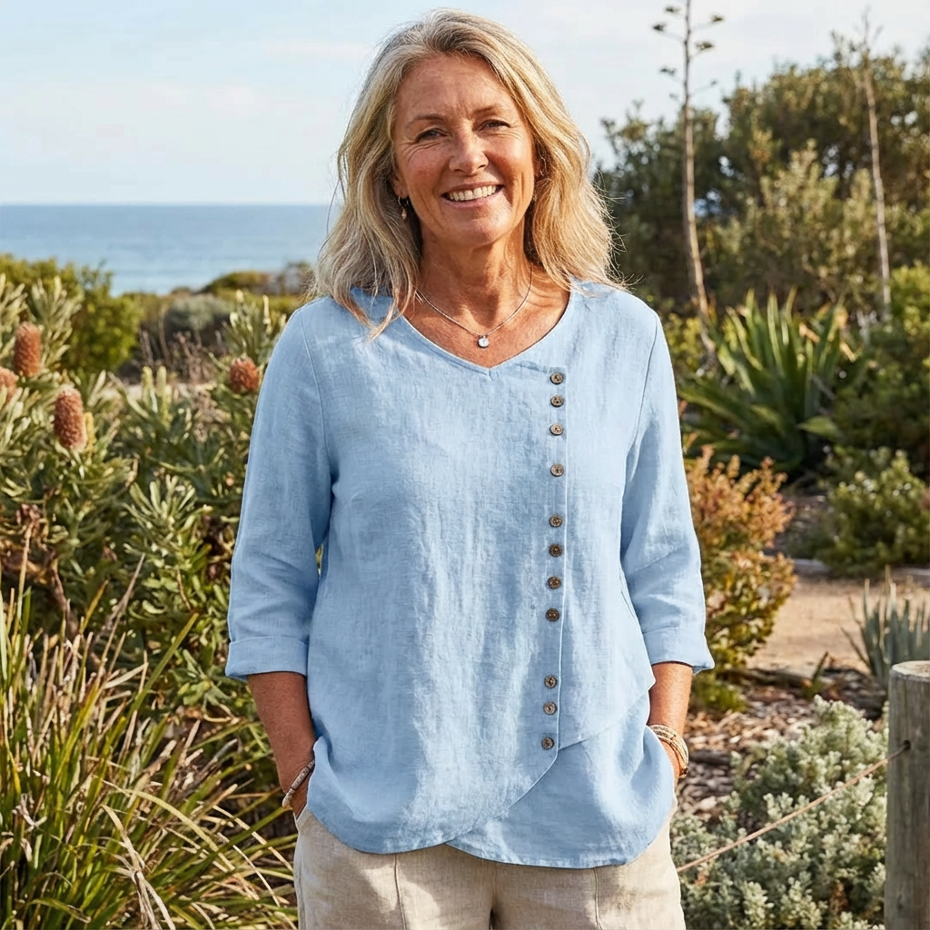 Alva™ – Blouse Asymétrique Décontractée