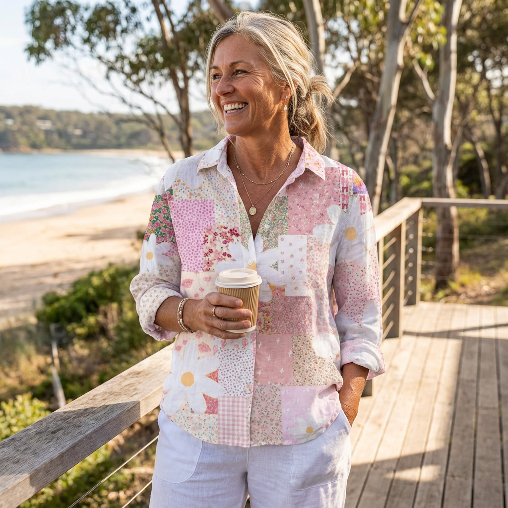 Fanny™ | Blouse Patchwork Marguerites