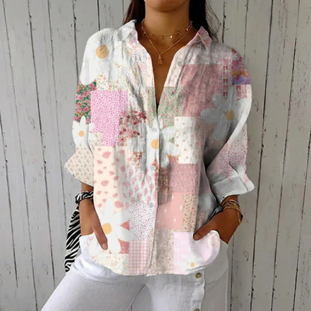 Fanny™ | Blouse Patchwork Marguerites