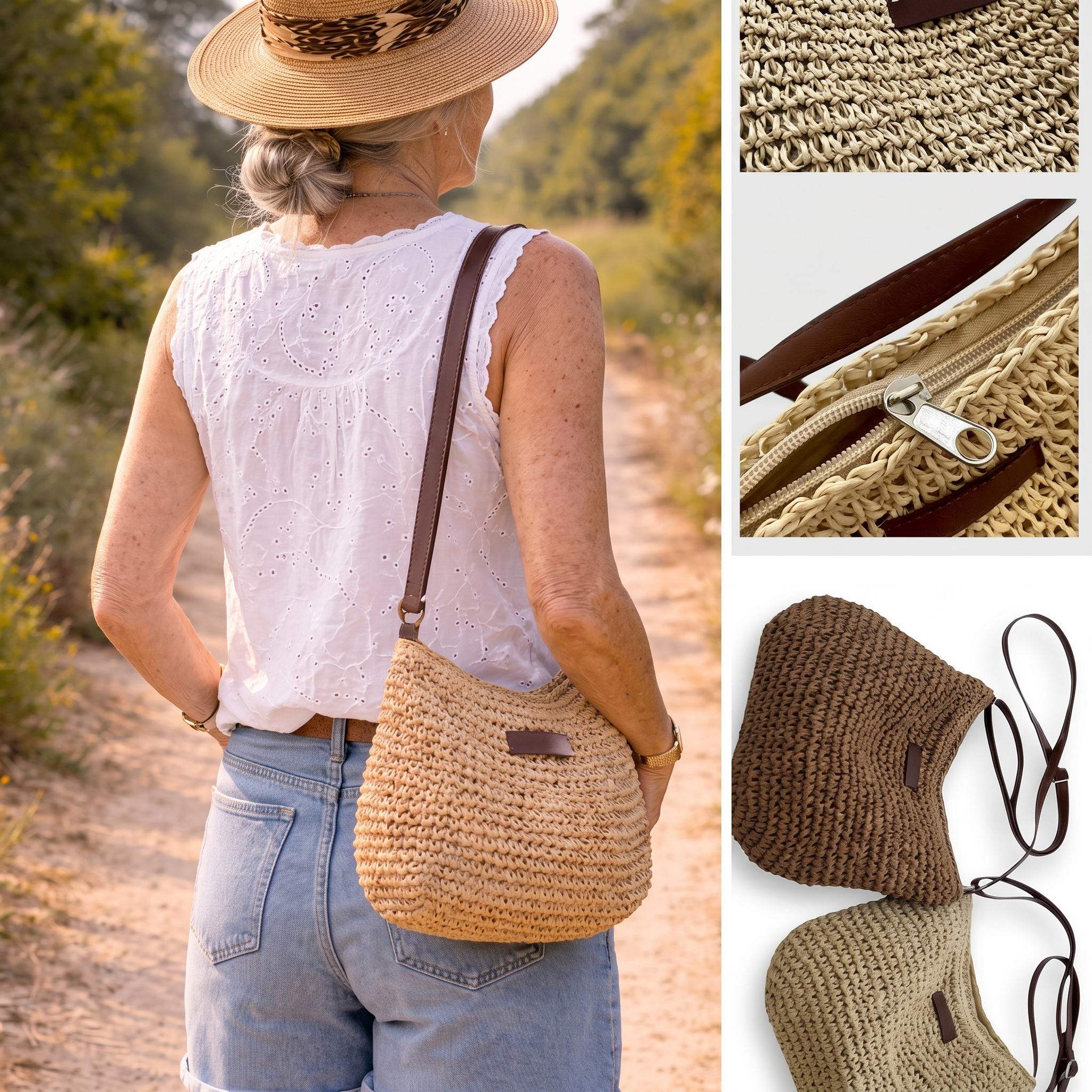 Juliette | Sac Raphia Tissé Artisanal