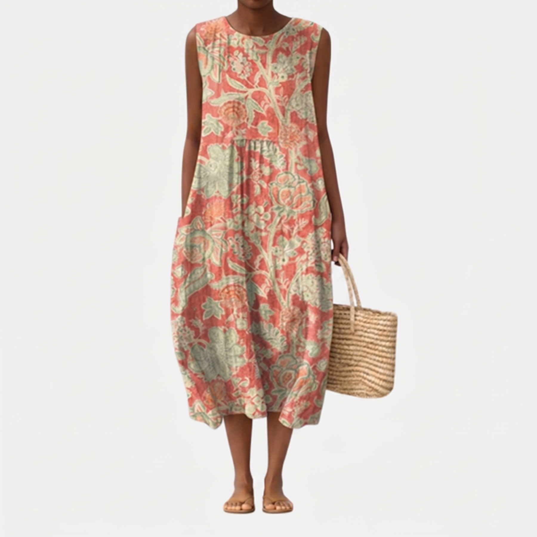 Éliane | Robe Longue Fleurie Élégante
